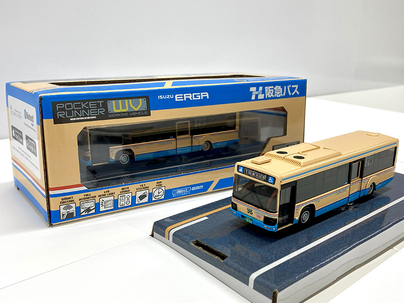 阪急バス 1/80スケール ラジコン 京商ポケットランナー　いすゞエルガ